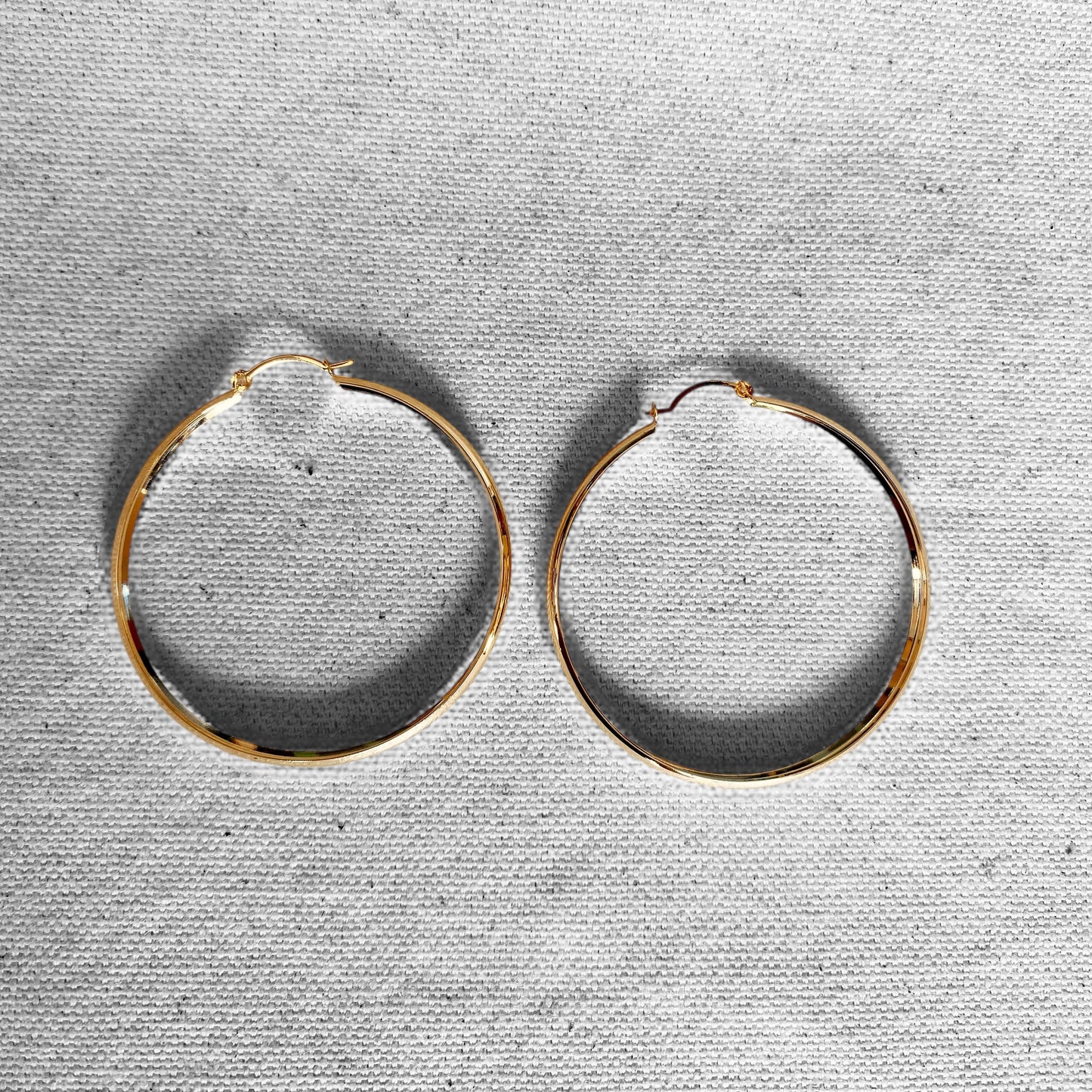 50mm Classic Hollow Hoop 18k Gold Filled Earrings