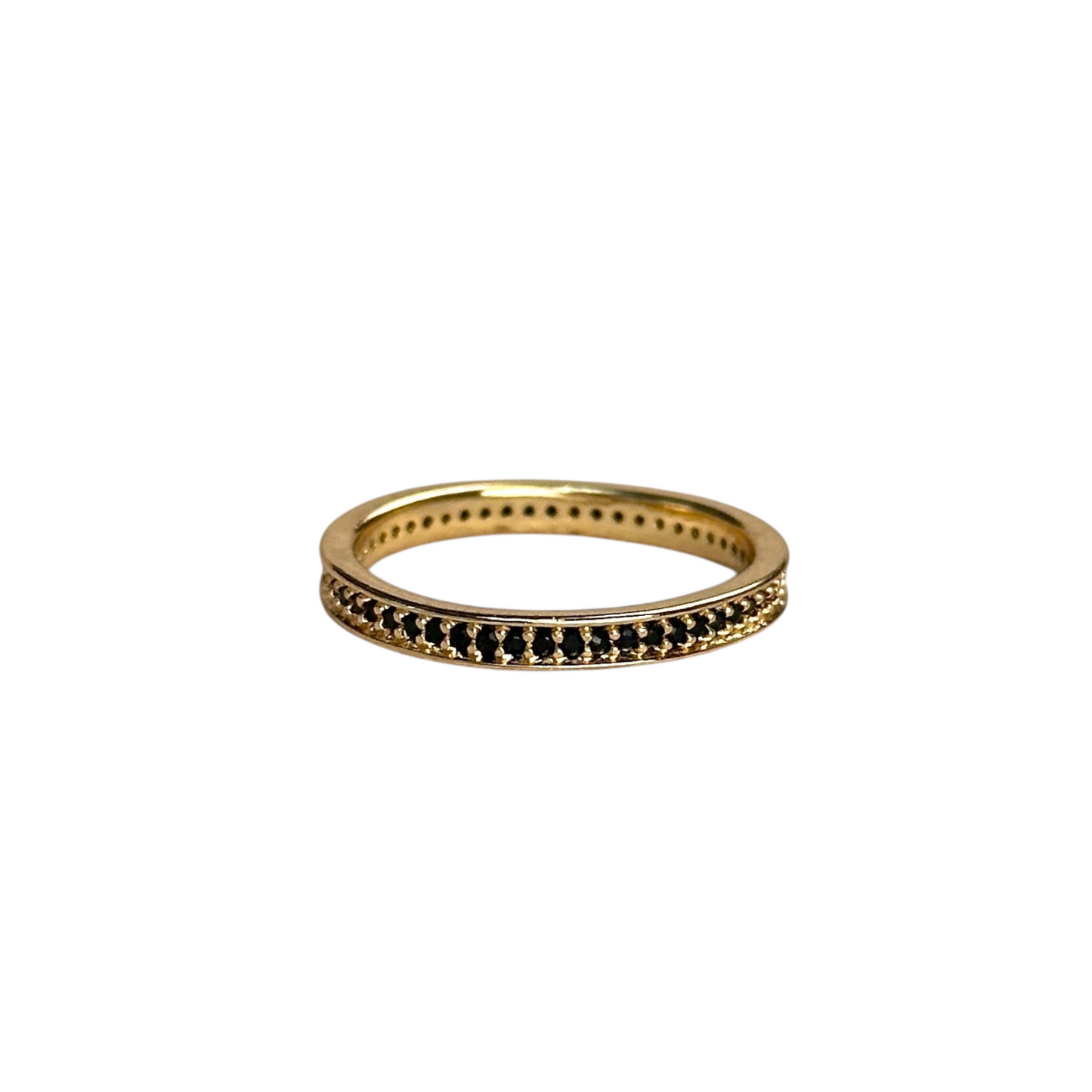 2.5mm CZ Eternity Band 18k Gold Filled Ring
