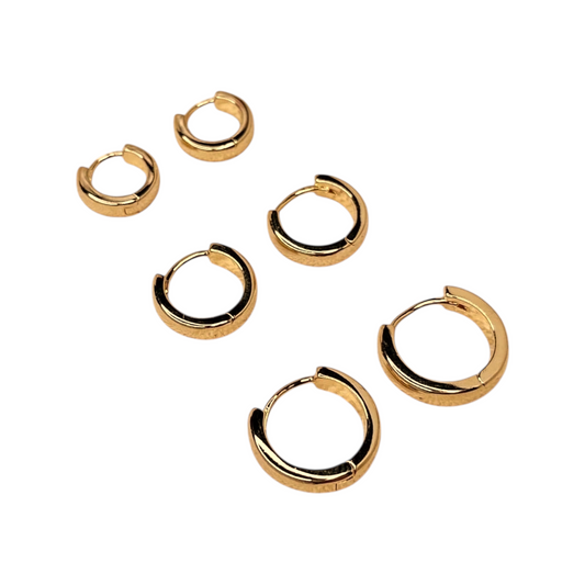 Classic Huggie Hoop 18K Gold Filled Earrings