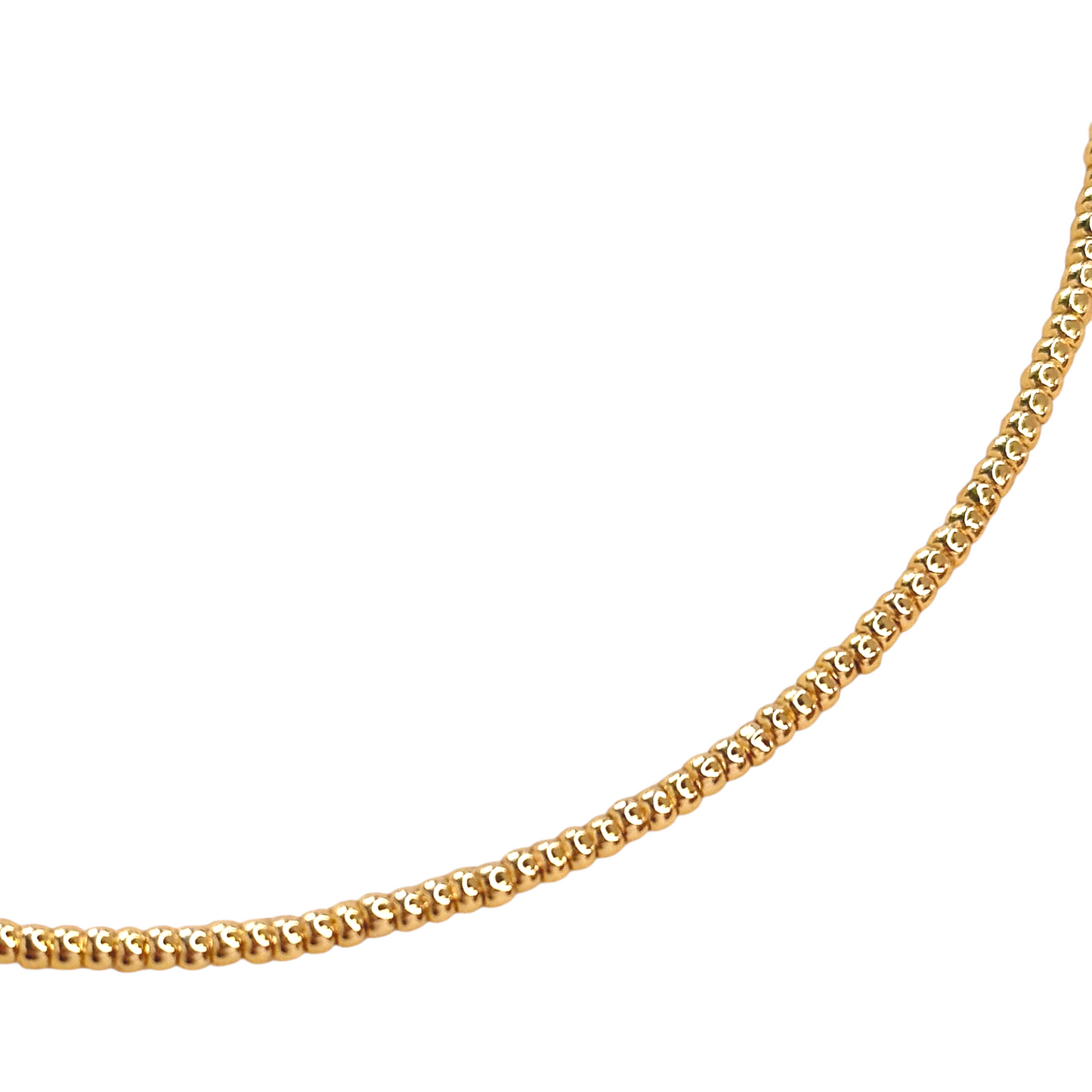 2mm Beaded Choker 18K Gold Filled Necklace