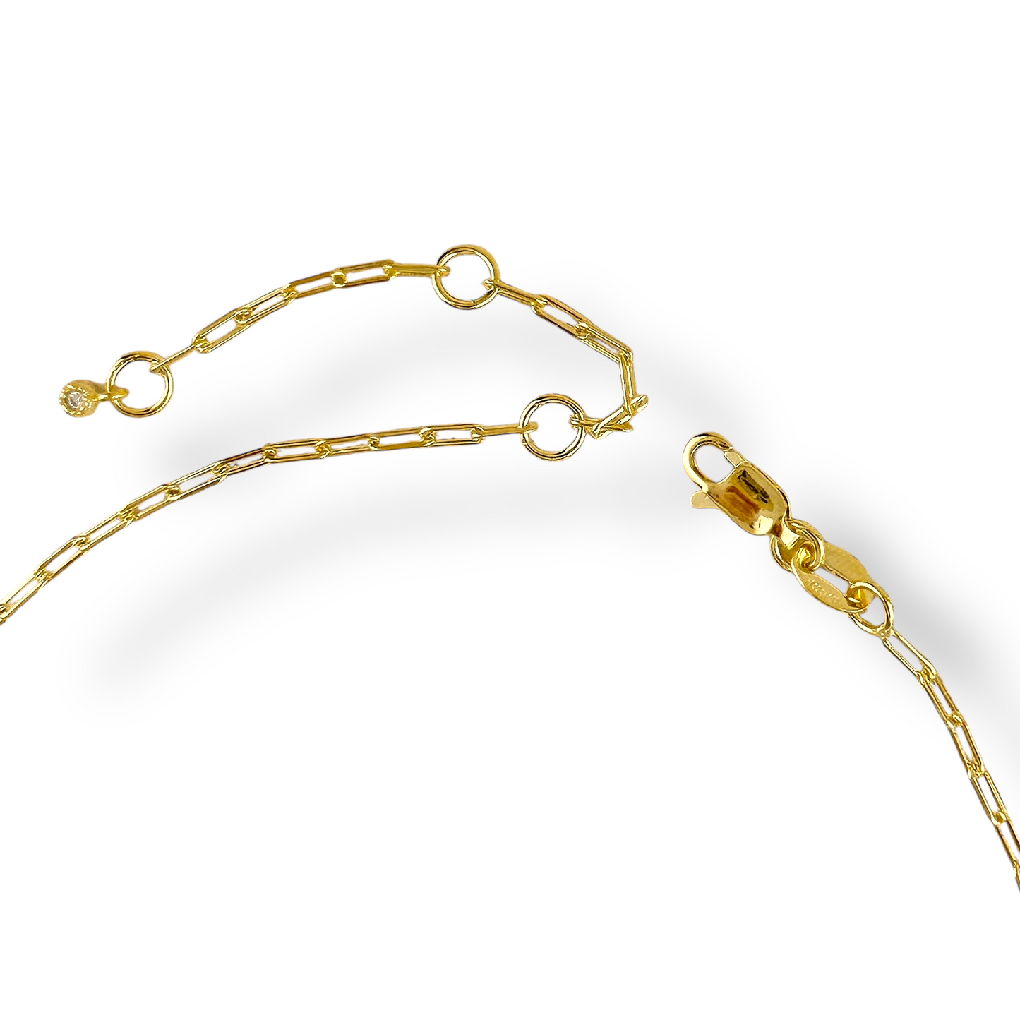 Pavé Square Frame Pendant 18k Gold Filled Necklace