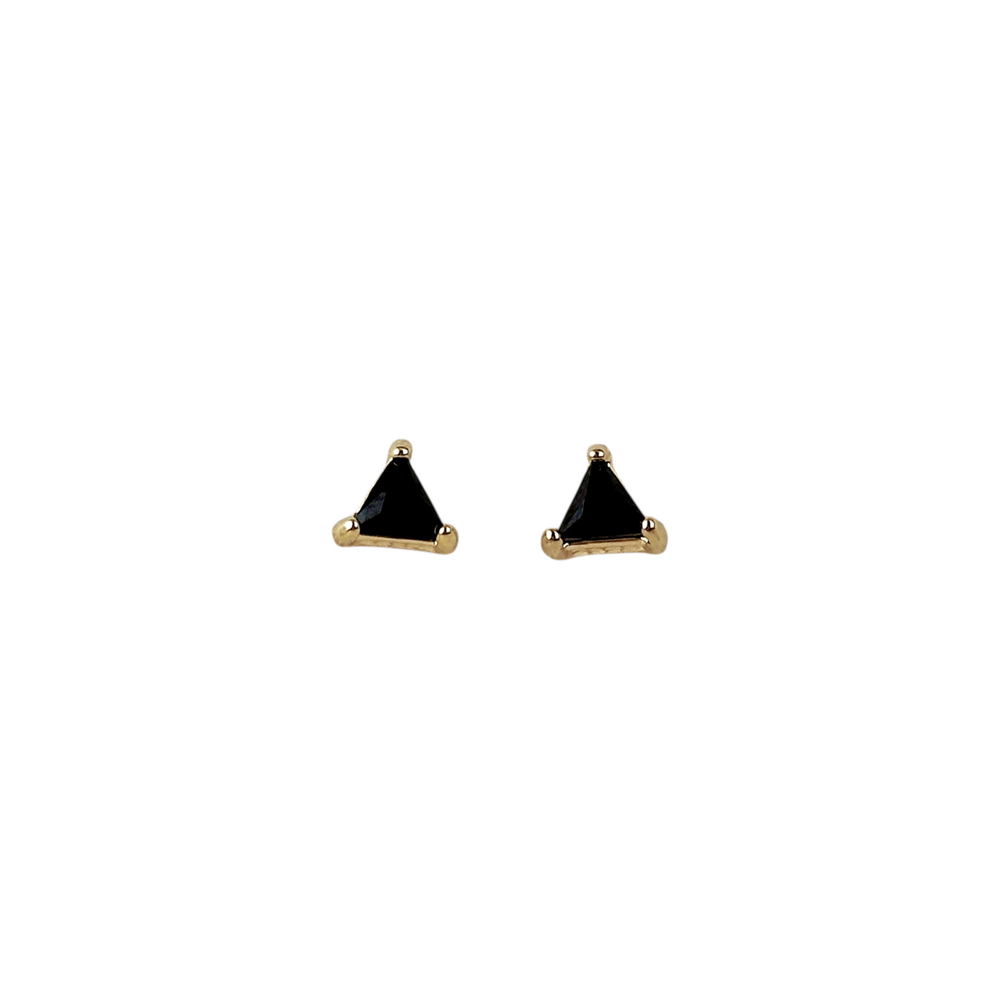 5mm CZ Triangle Stud 18K Gold Filled Earrings