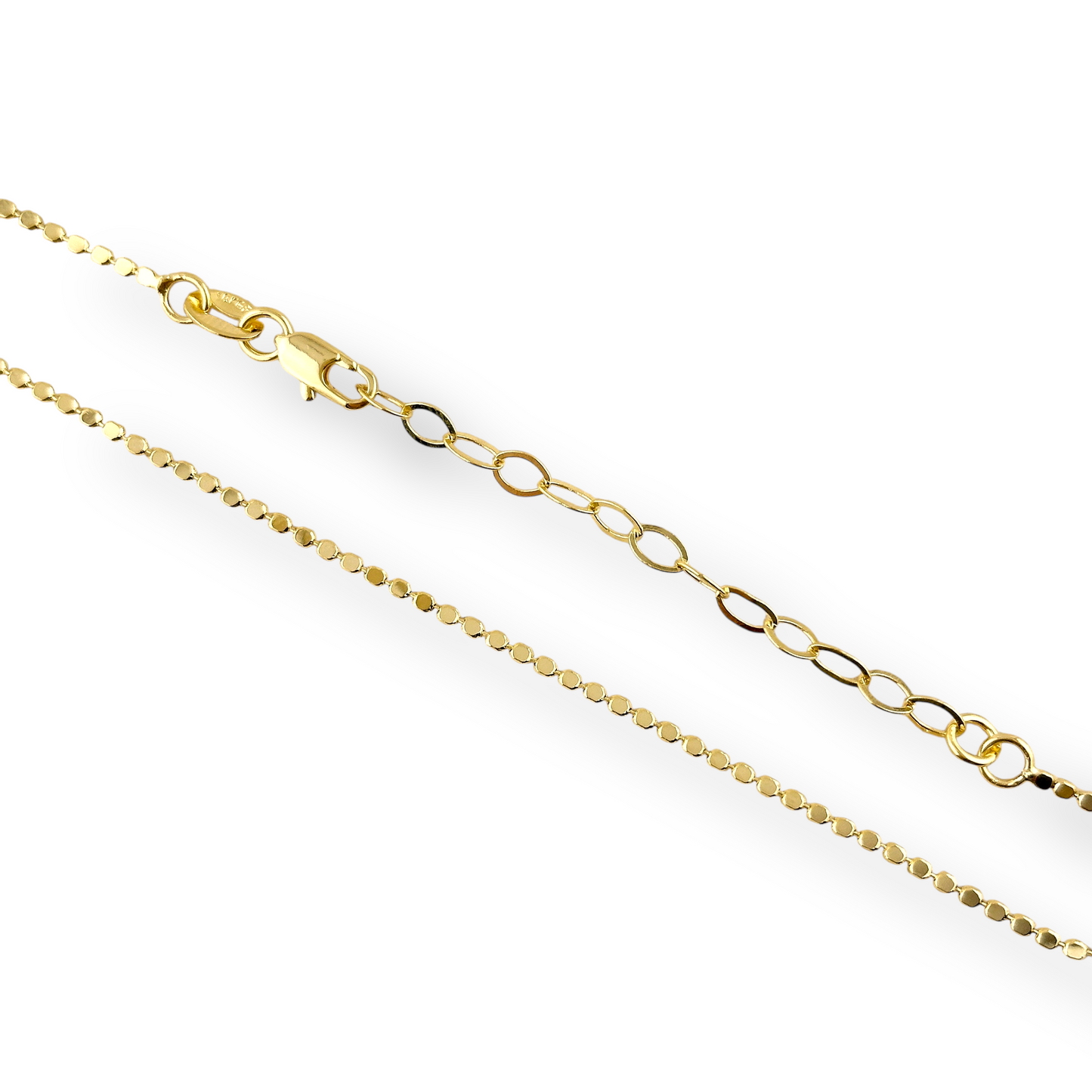1.5mm Flat Disc Chain 18k Gold Filled Bracelet