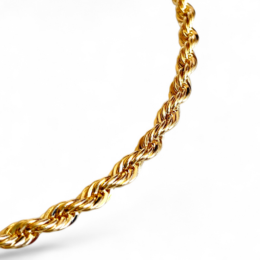 4mm Rope Chain 18K Gold Filled Anklet