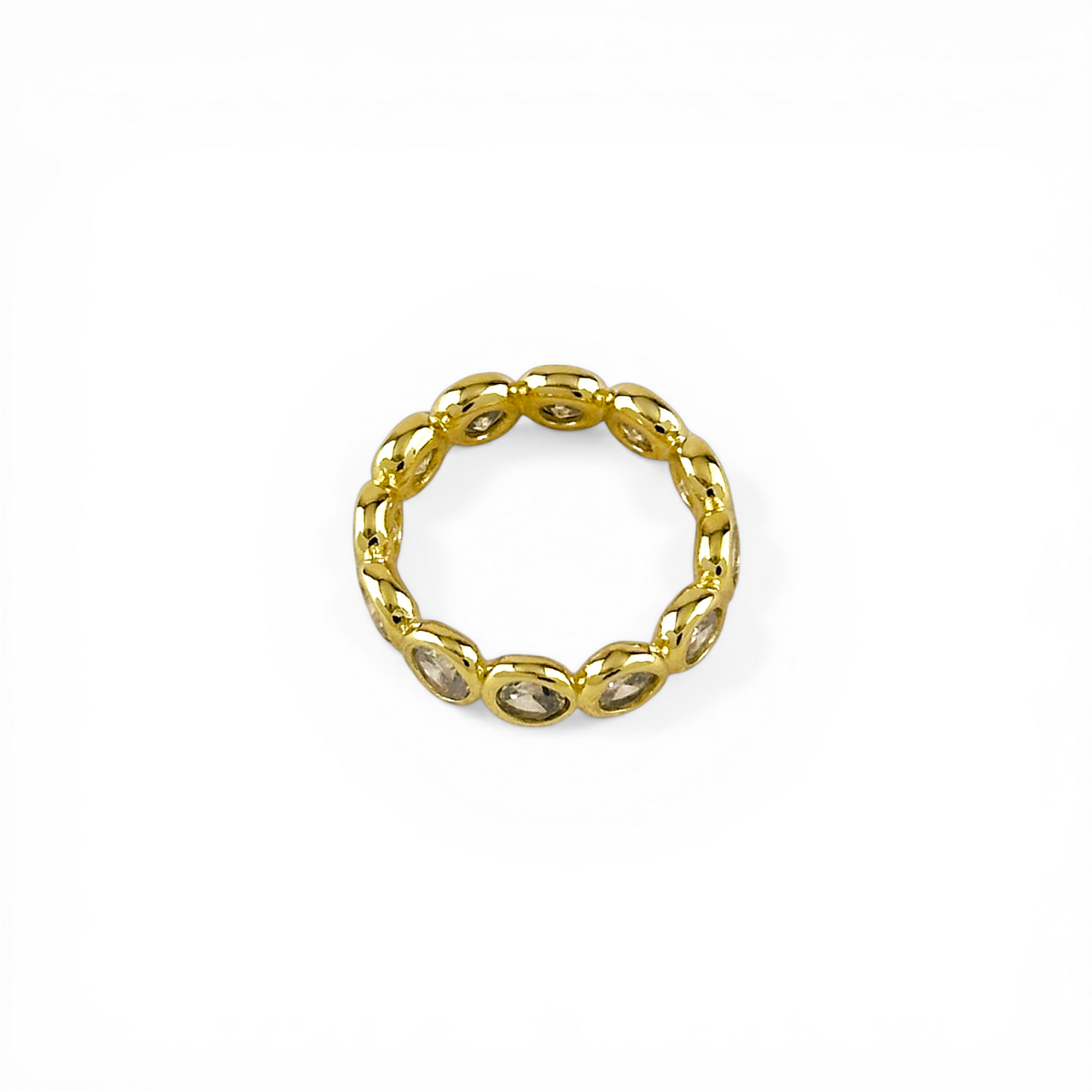 CZ Eternity Band 18K Gold Filled Ring