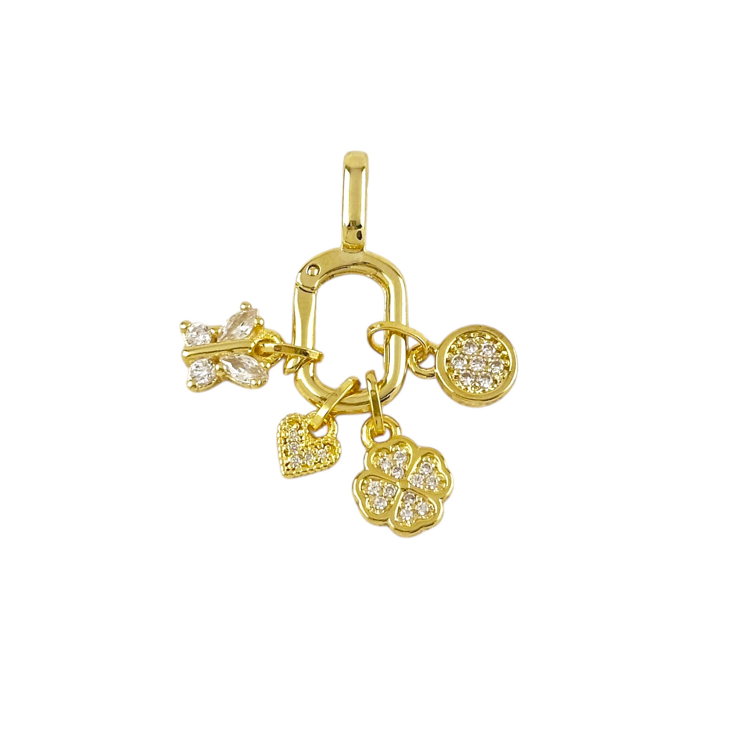 11mm CZ Butterfly 18k Gold Filled Charm