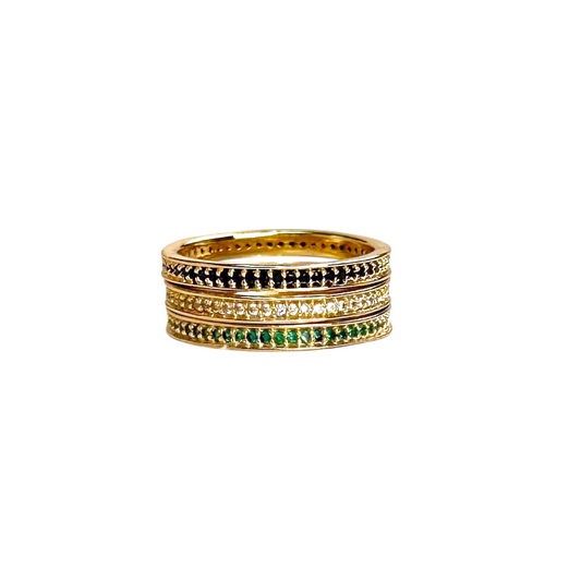 2.5mm CZ Eternity Band 18k Gold Filled Ring