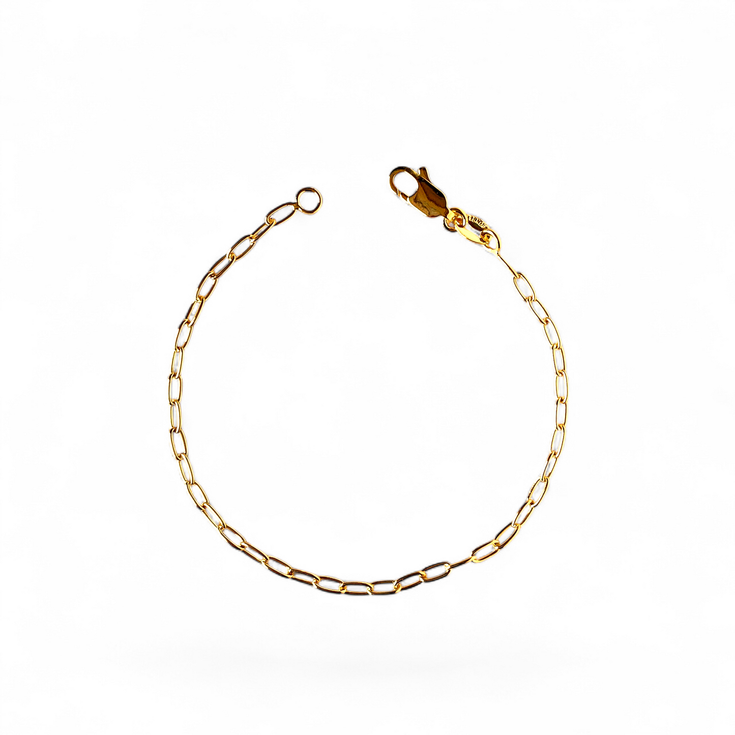 2.5mm Cable Link Chain 18K Gold Filled Bracelet