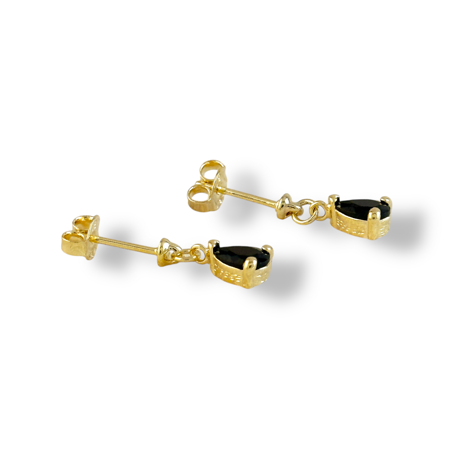 12mm Teardrop CZ Drop 18k Gold Filled Earrings