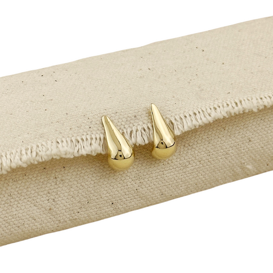 15mm Teardrop Stud 18k Gold Filled Earrings