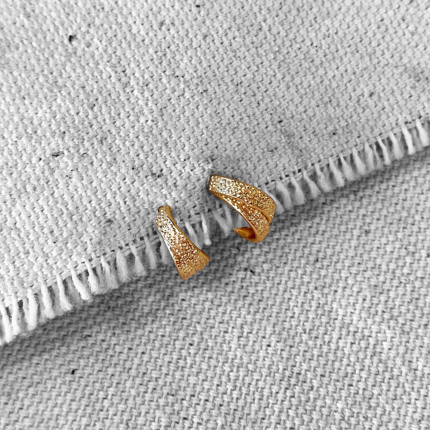 10mm Double Wire Open Hoop 18k Gold Filled Earrings