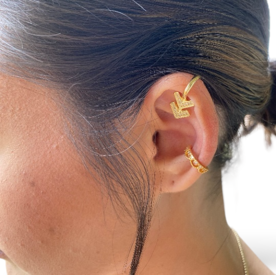 Arrow Chevron CZ 18K Gold Filled Ear Cuff