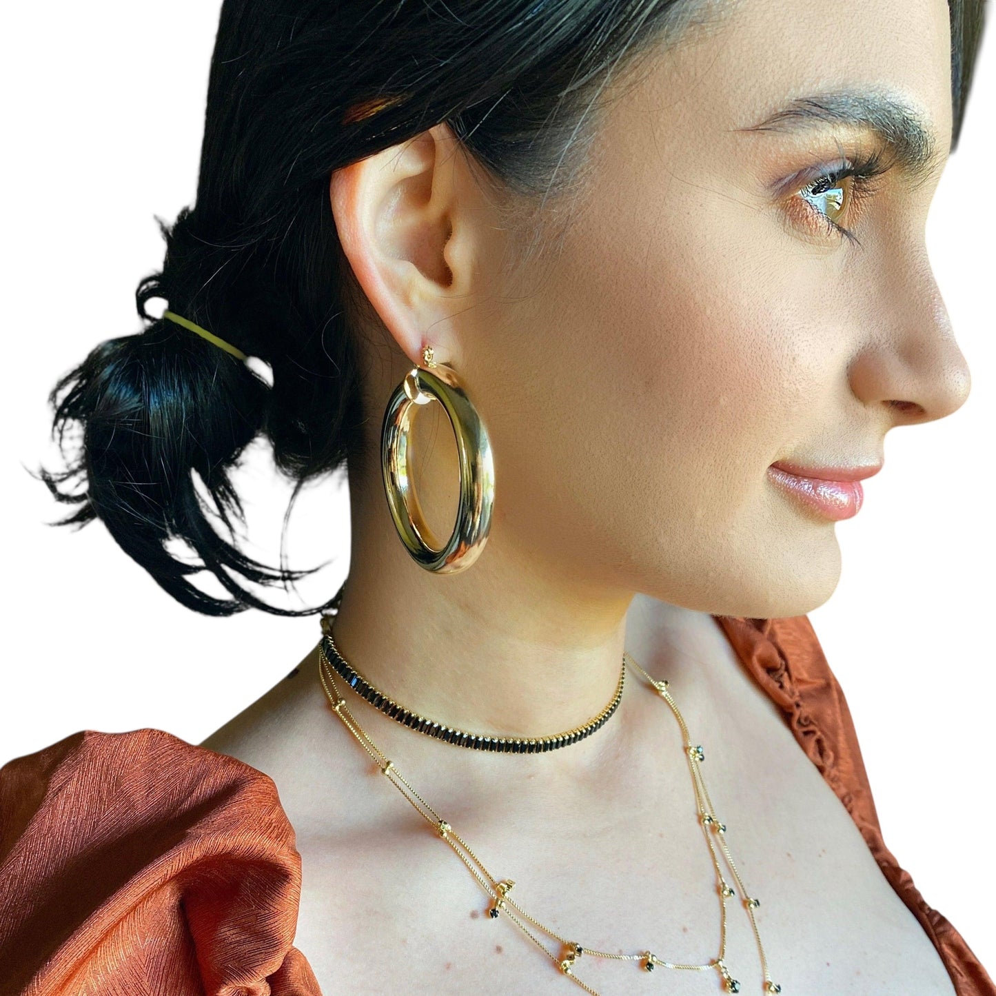 50mm Bold Hoop 18K Gold Filled Earrings