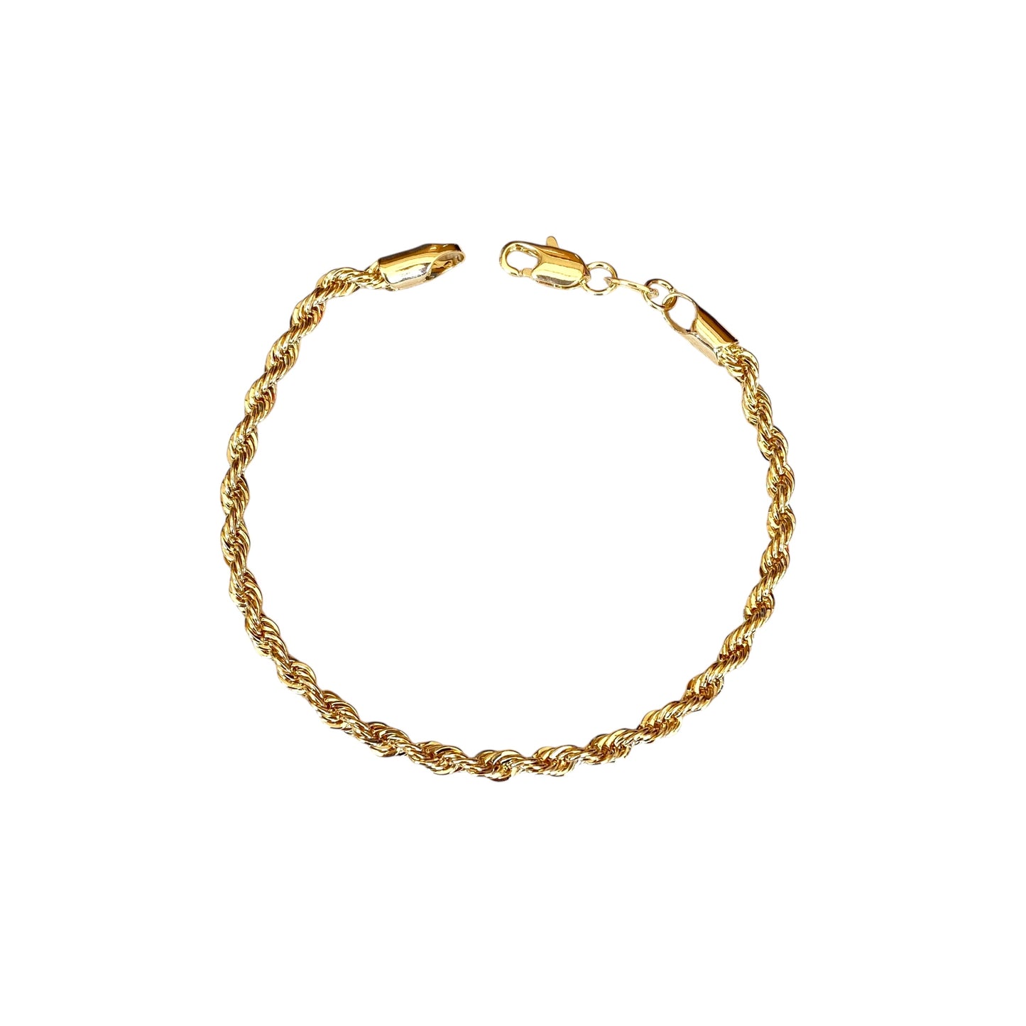 3mm Rope Chain 18k Gold Filled Bracelet