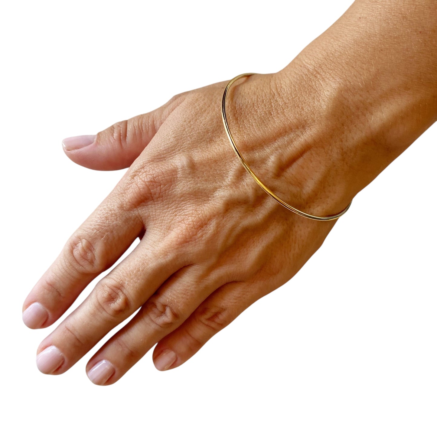 1.5mm Classic Bangle 18k Gold Filled Bracelet