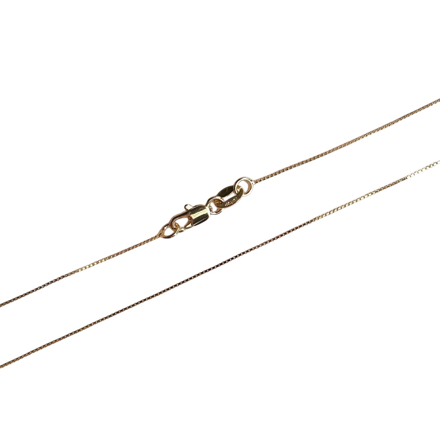 0.5mm Diamond Cut Box Chain 18k Gold Filled Necklace