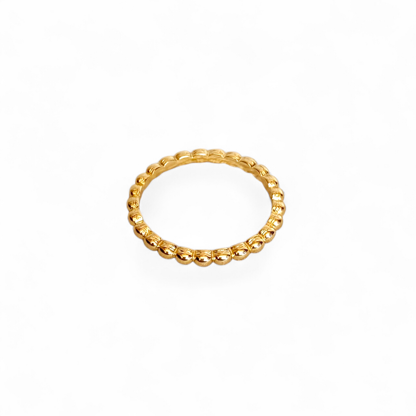 Slender Beaded Band 18K Gold Filled Ring