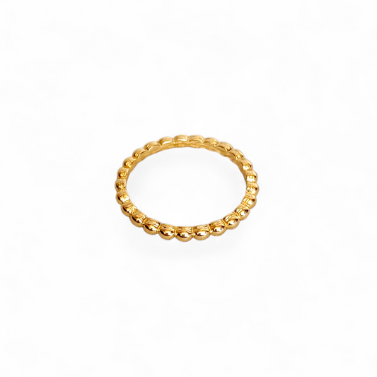 Slender Beaded Band 18K Gold Filled Ring