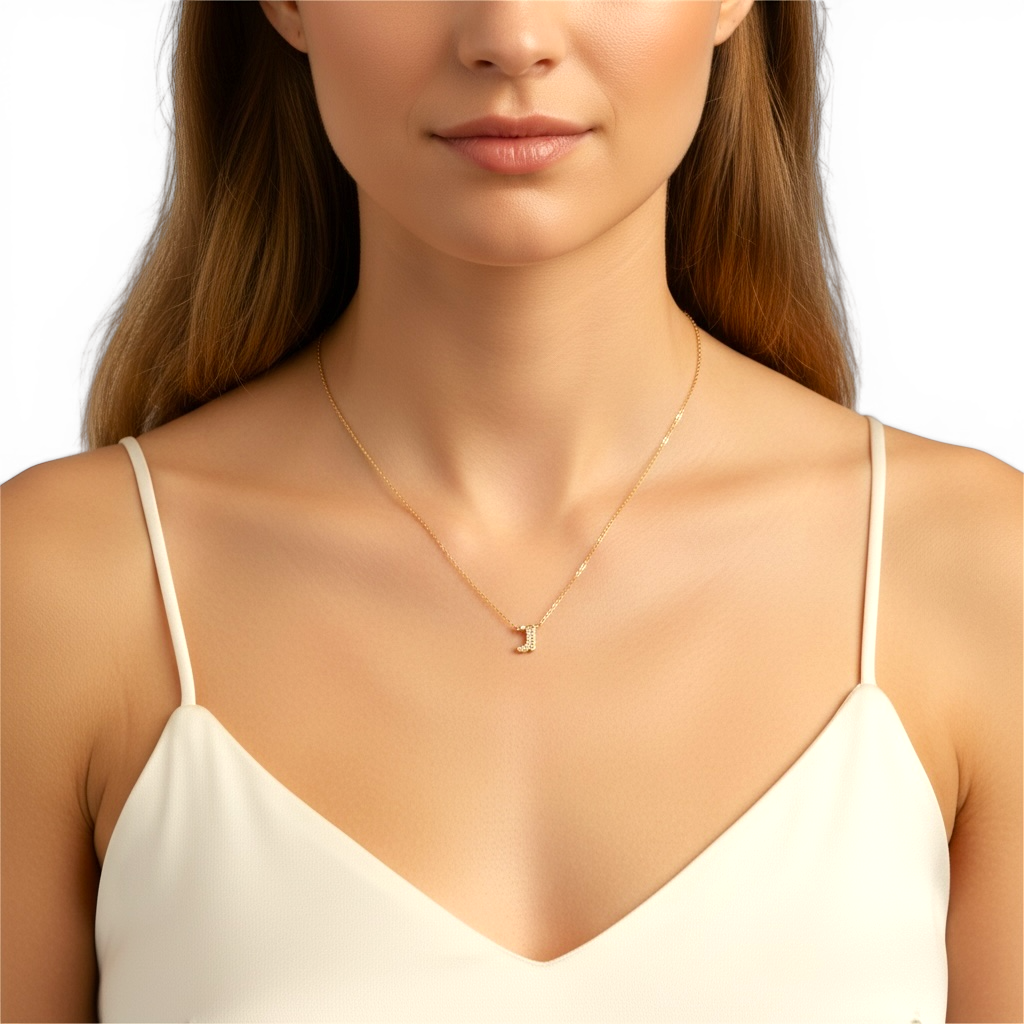 Mini Cowgirl Boot Pavé CZ 18K Gold Filled Necklace