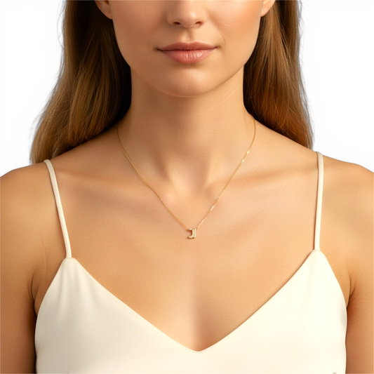 Mini Cowgirl Boot Pavé CZ 18K Gold Filled Necklace