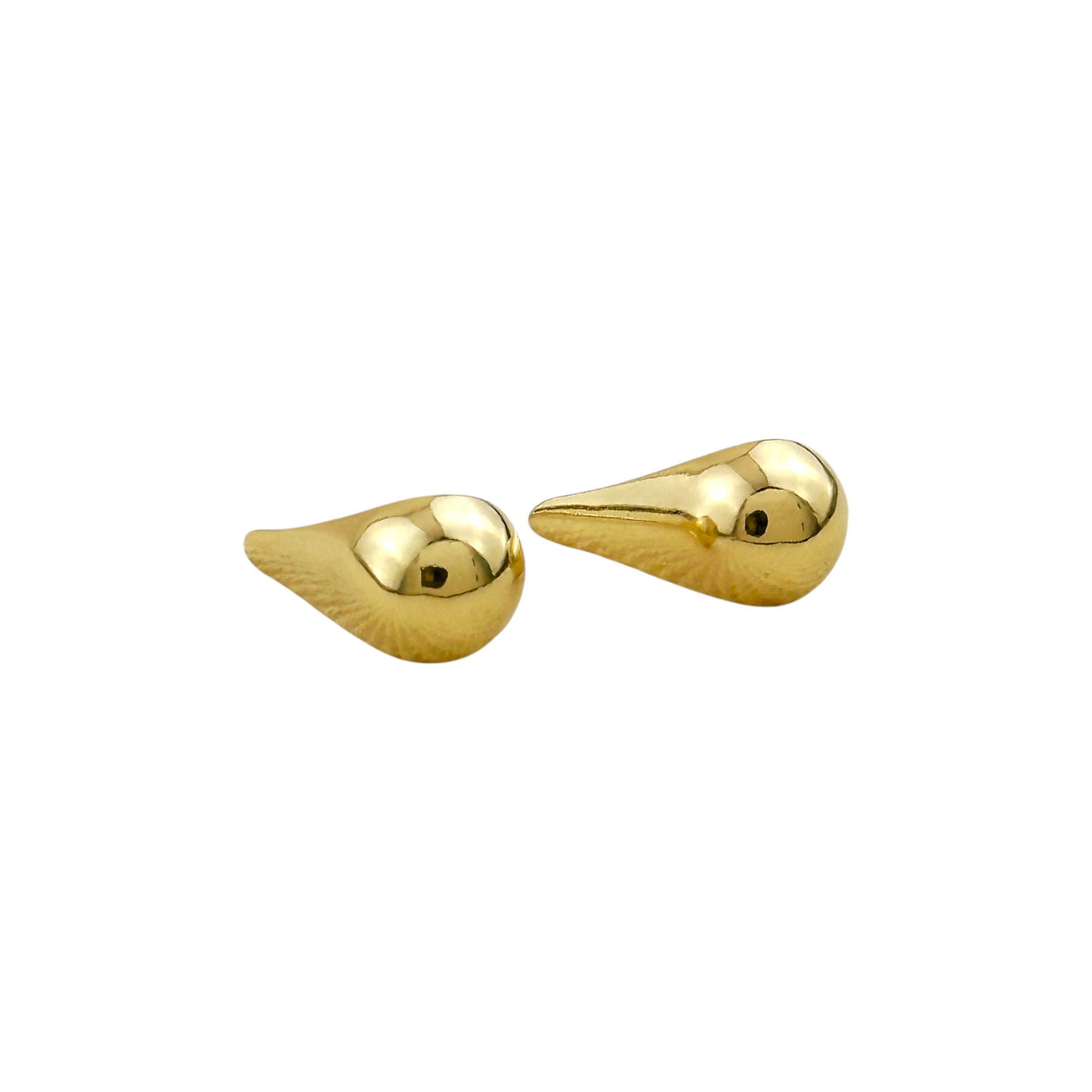 Teardrop 15mm 18K Gold Filled Stud Earrings