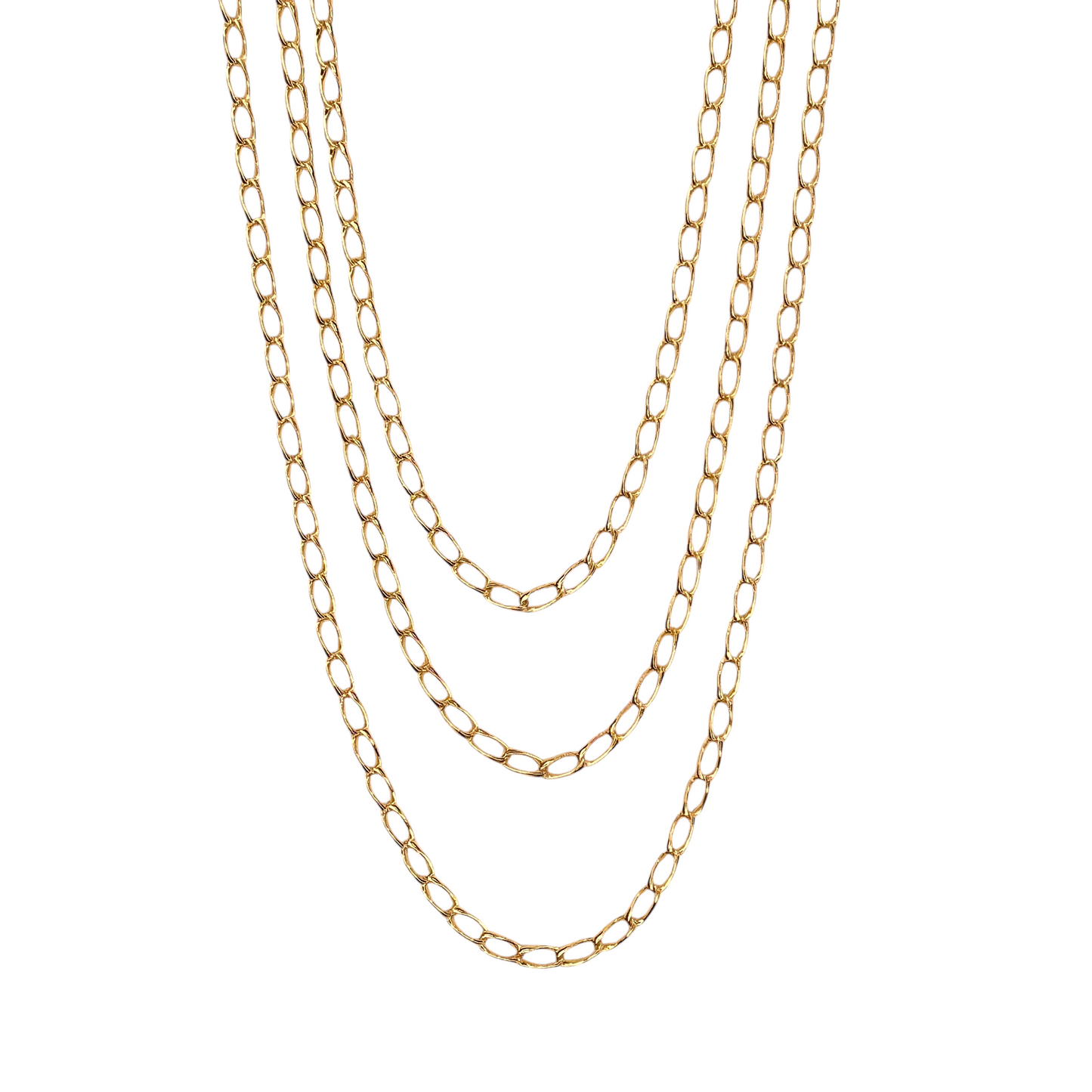 Twist Figaro Chain 18k Gold Filled Necklace