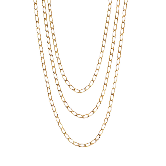 Twist Figaro Chain 18k Gold Filled Necklace