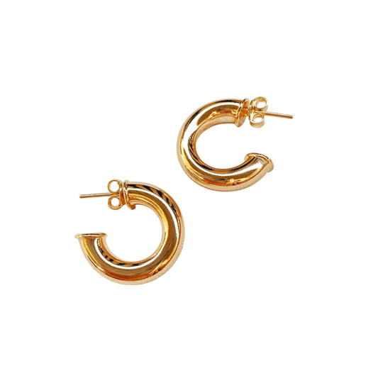 18mm Bold Open Hoop 18K Gold Filled Earrings