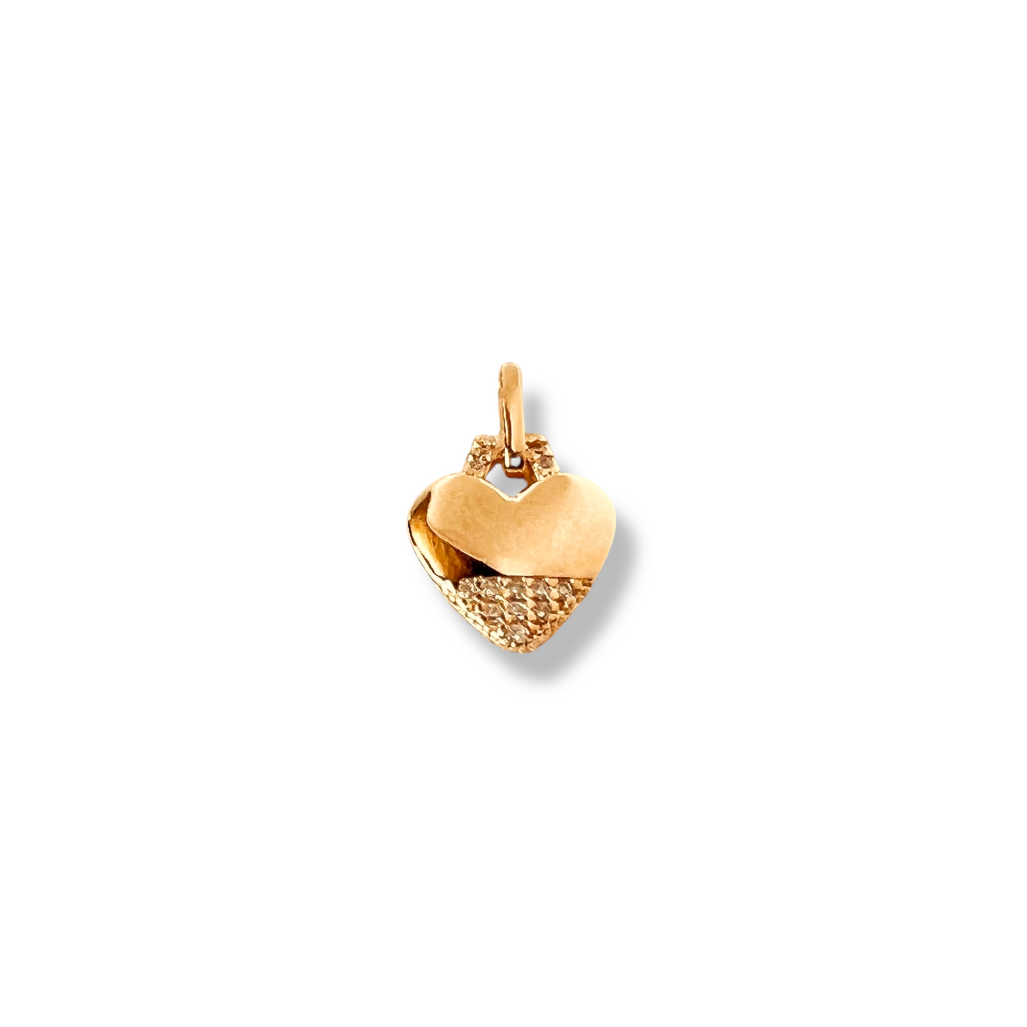 12mm CZ Heart 18k Gold Filled Pendant