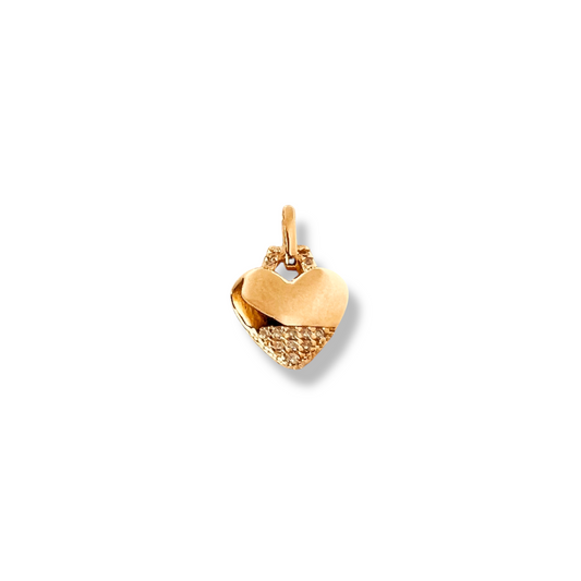 12mm CZ Heart 18k Gold Filled Pendant