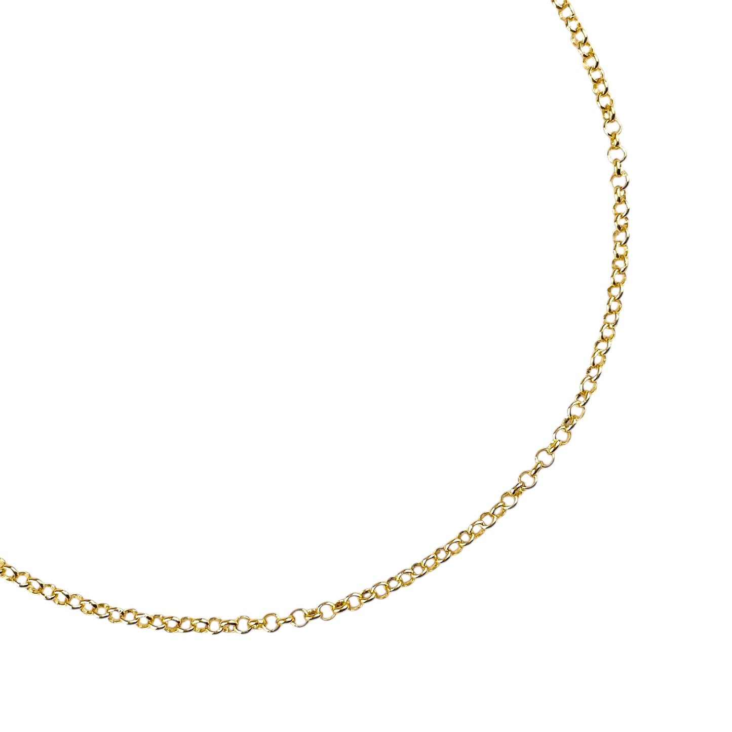 2.5mm Rolo Link Chain 18K Gold Filled Necklace