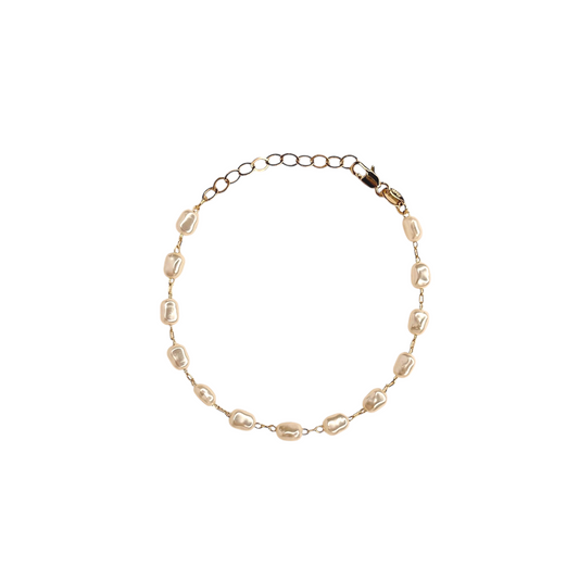 Baroque Pearl 18K Gold Filled Bracelet