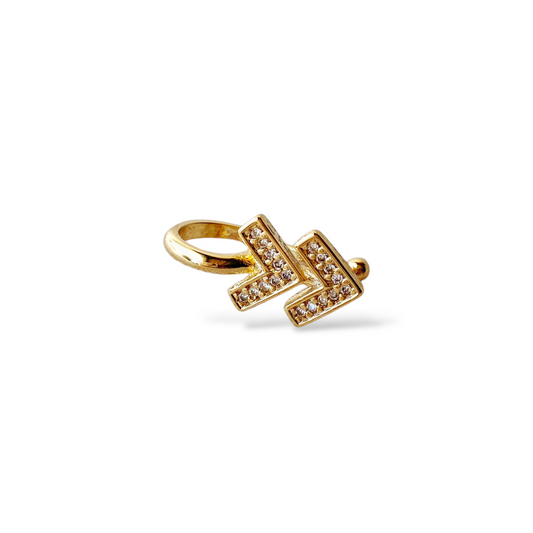 Arrow Chevron CZ 18K Gold Filled Ear Cuff