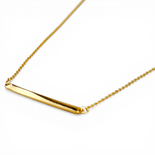 Polished Bar 18K Gold Filled Necklace