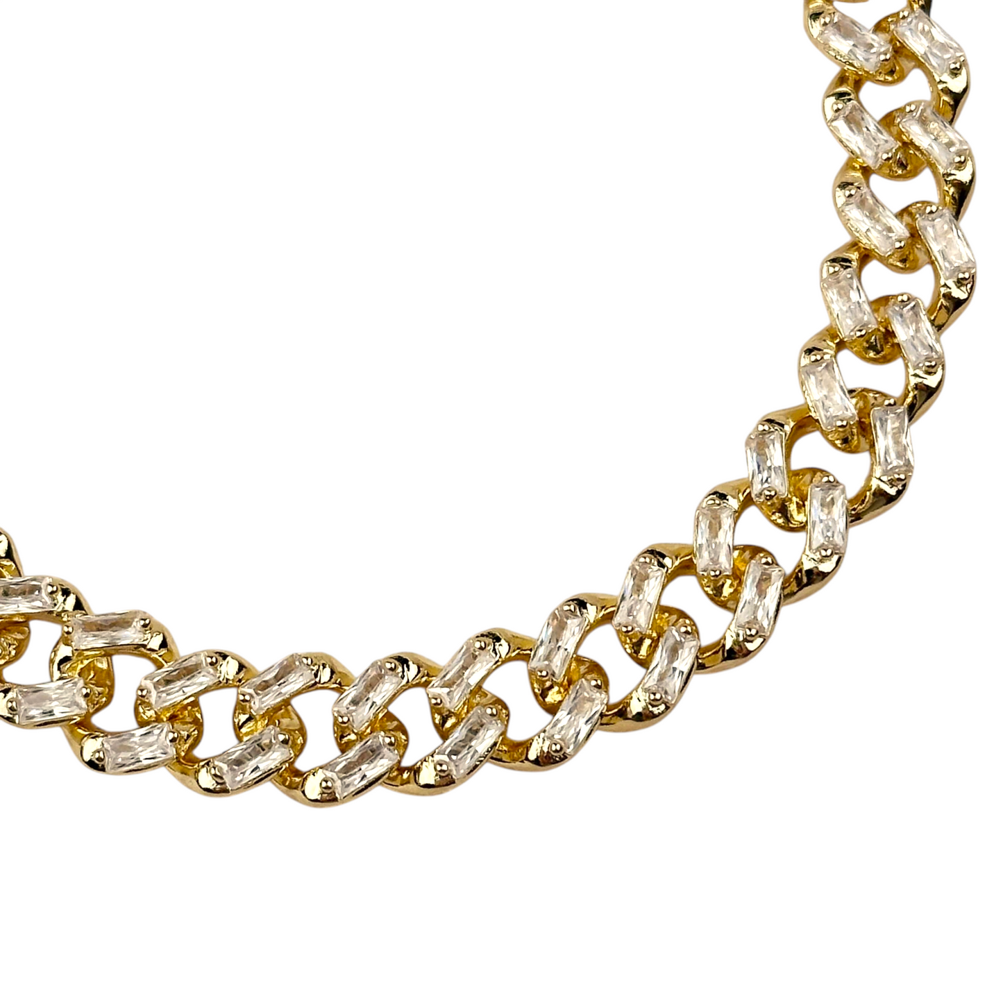 Iced Cuban Link Chain 18k Gold Filled Bracelet