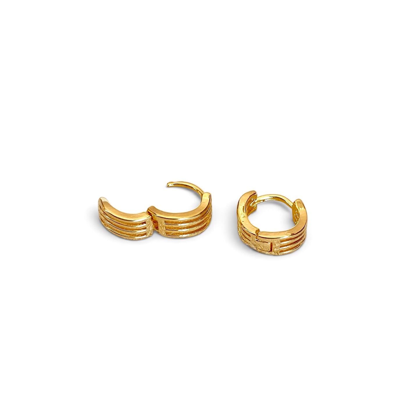 Tiny Wave Huggie 10mm 18K Gold Filled Hoop Earrings