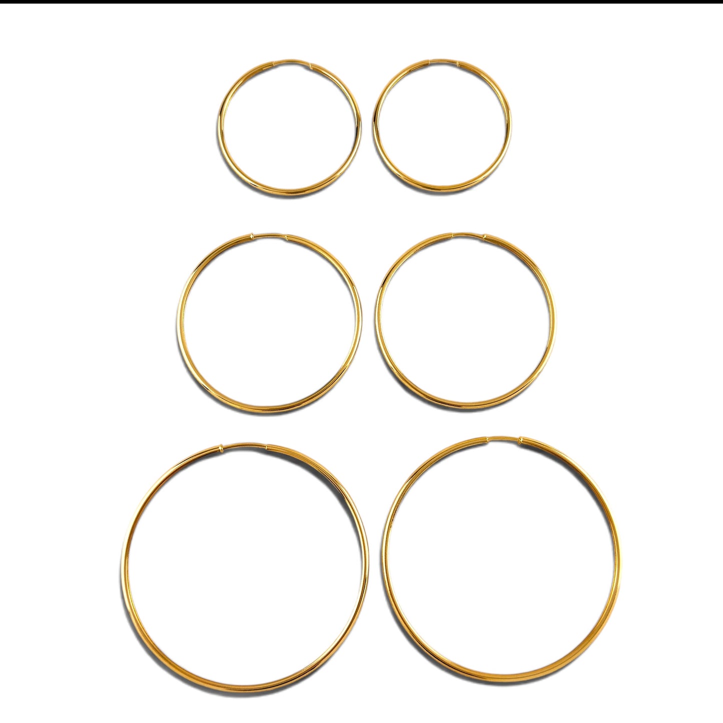 Continuous Hoop 40mm 18K Gold Filled Earrings