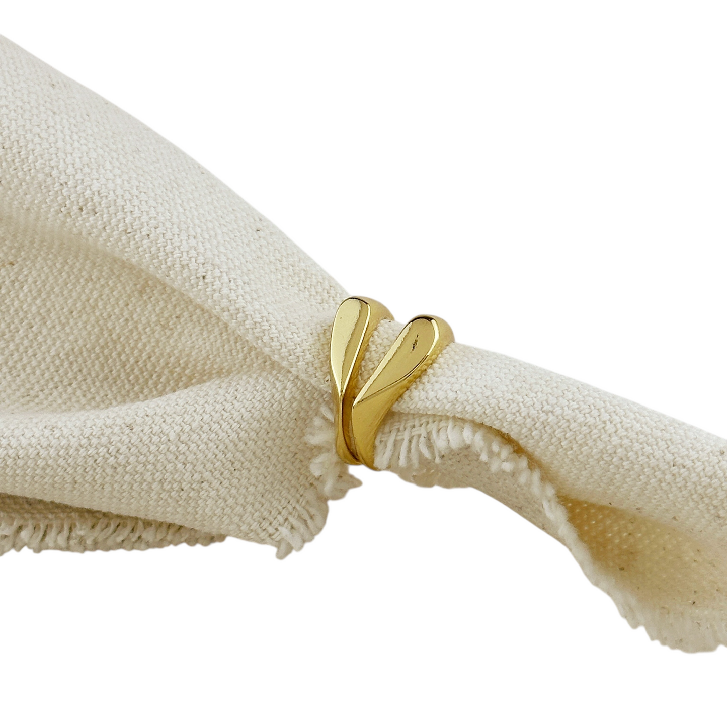 Polished Heart Double 18k Gold Filled Ring