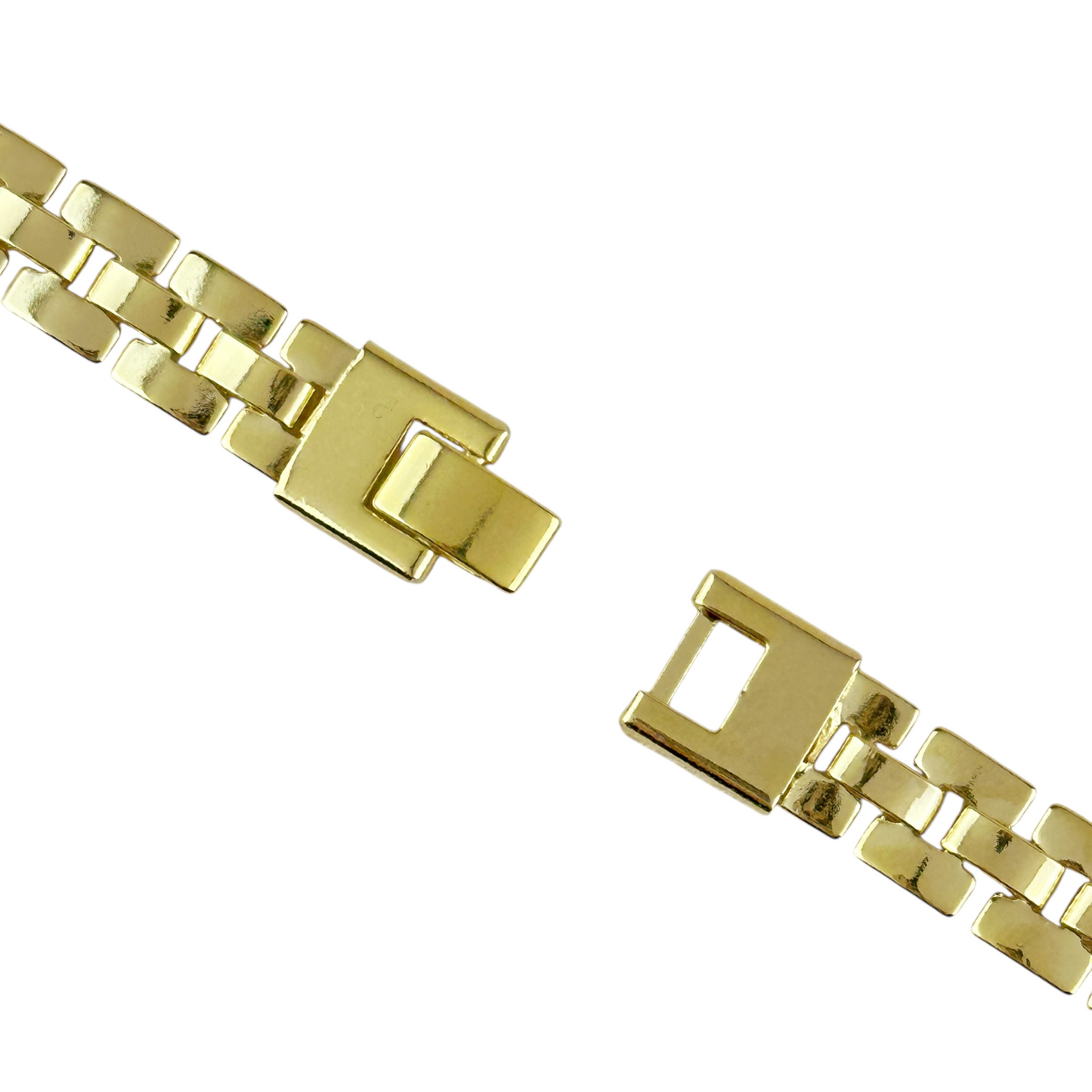9mm Brick Band Link 18K Gold Filled Bracelet