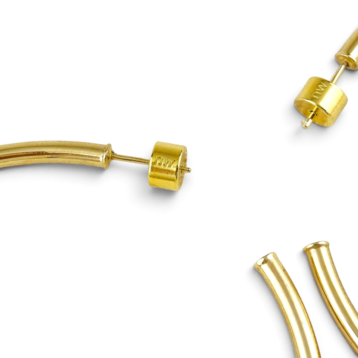 New Wave Hoop 70mm 18K Gold Filled Earrings