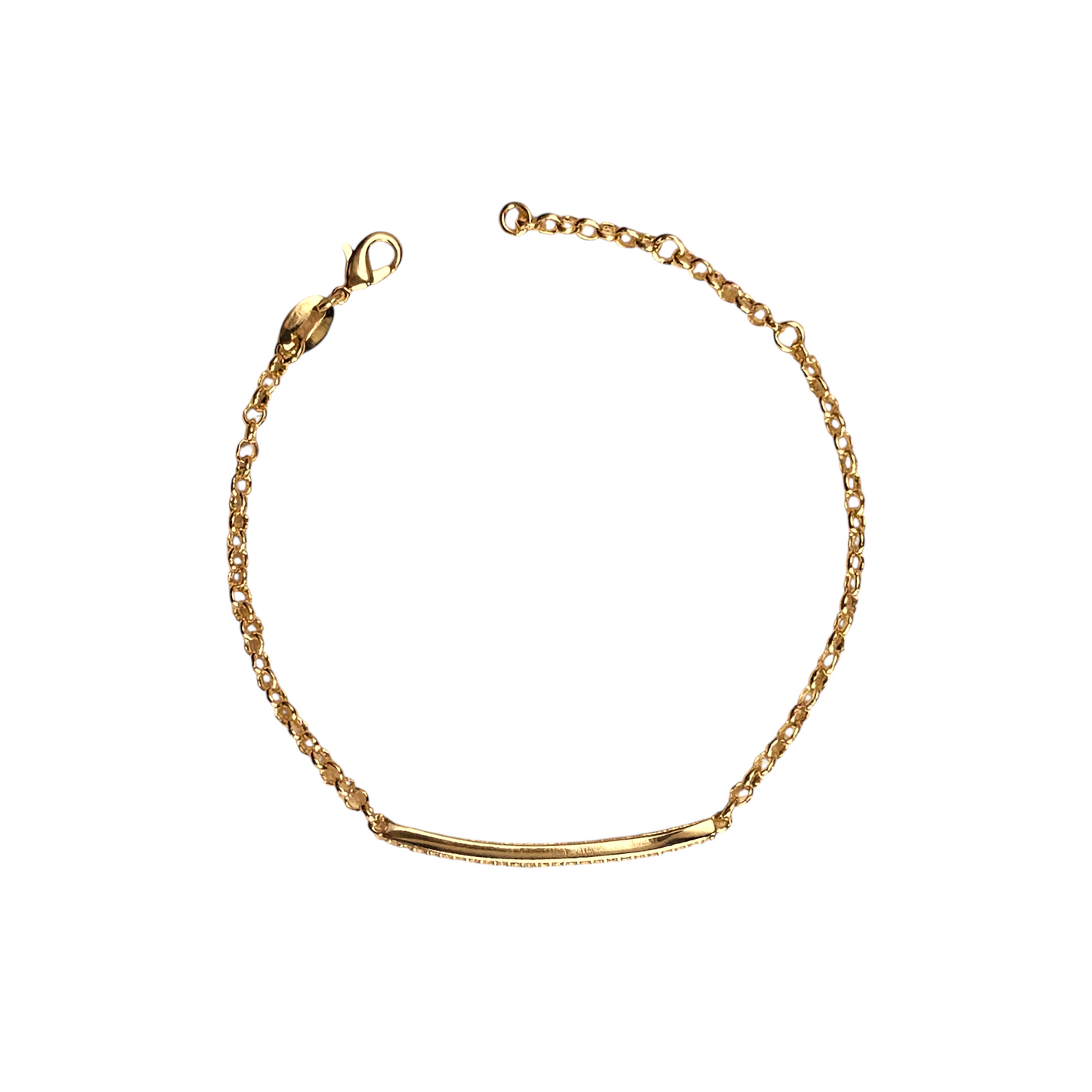 2mm CZ Bar 18k Gold Filled Bracelet