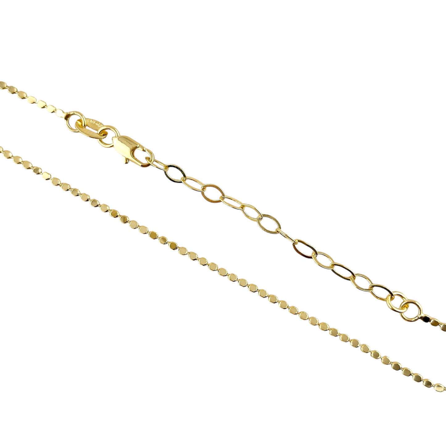 1.5mm Flat Disc Chain 18k Gold Filled Necklace