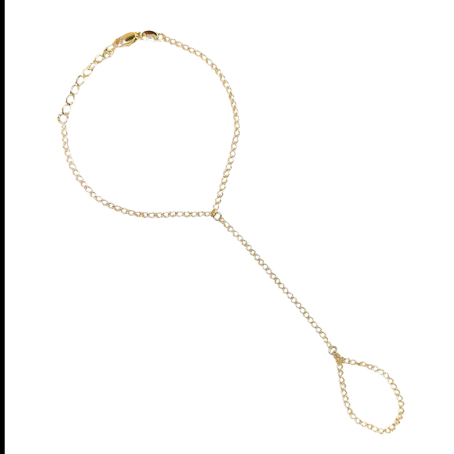 Plain Chain 18K Gold Filled Hand Chain Bracelet