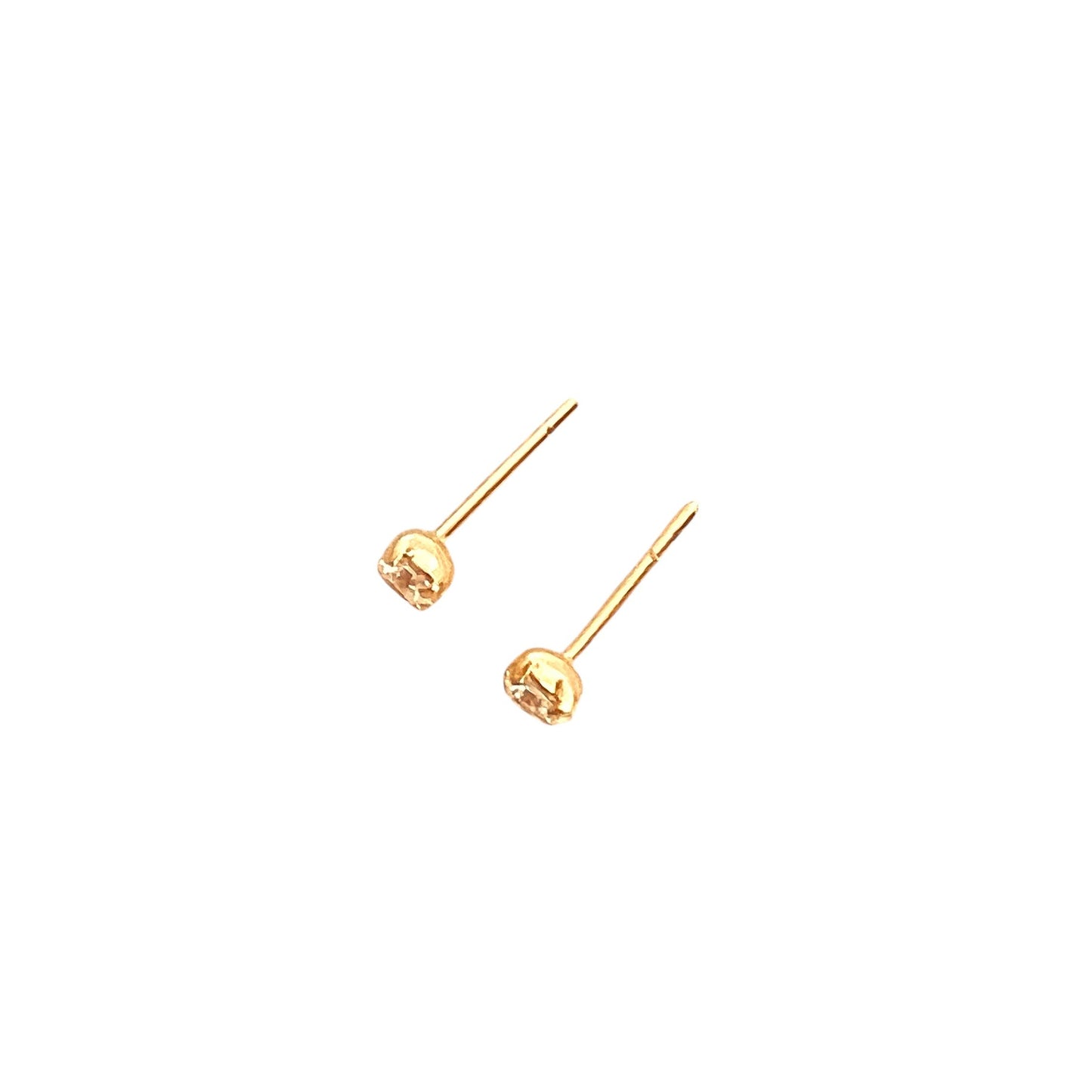 2mm CZ Stud 18k Gold Filled Earrings