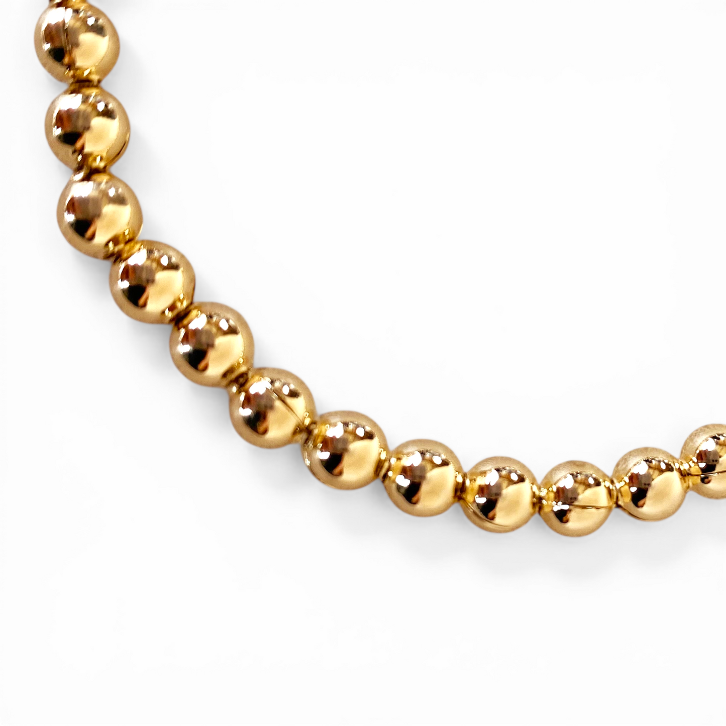 4.5mm Beaded Chain 18K Gold Filled Bracelet