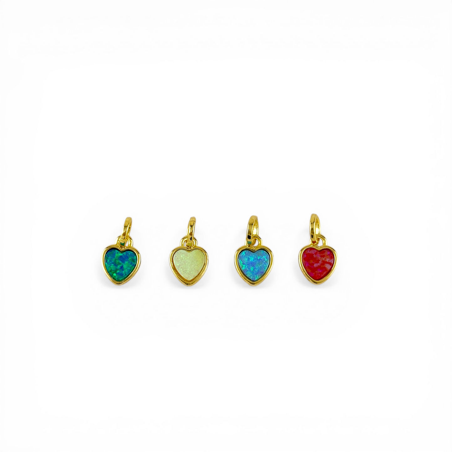 Heart Opal 13mm 18K Gold Filled Charm