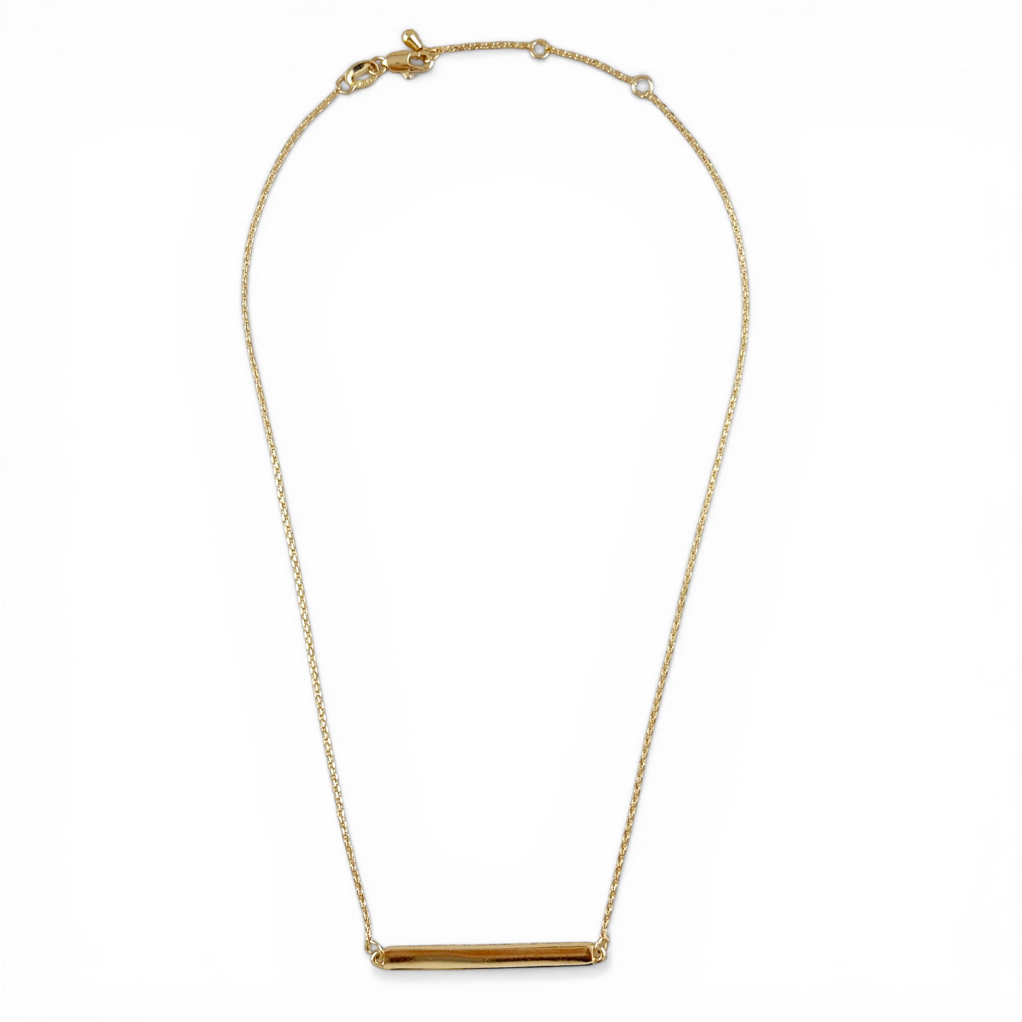 Polished Bar 18K Gold Filled Necklace