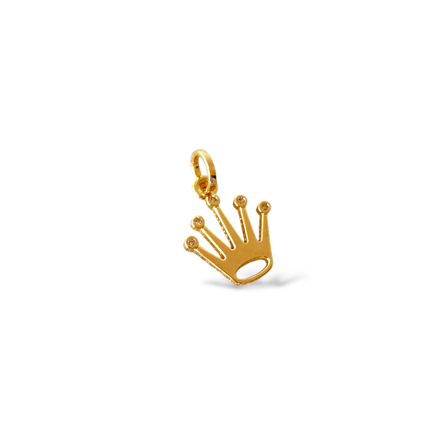 Crown CZ 15mm 18K Gold Filled Pendant