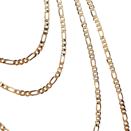 2.5mm Figaro Chain 18k Gold Filled Necklace