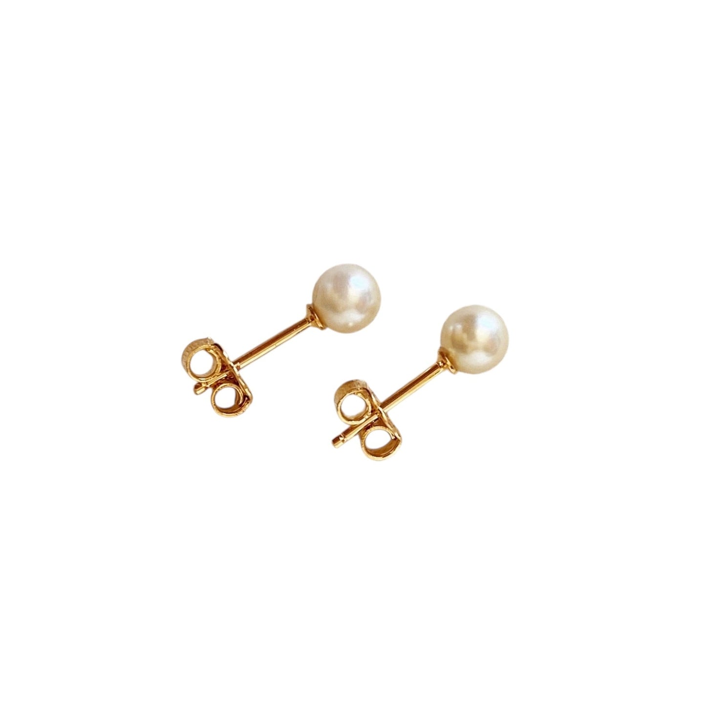 5mm Pearl Stud 18k Gold Filled Earrings